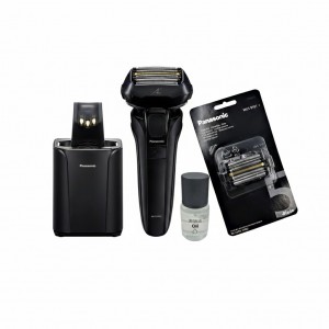 Электробритва Panasonic ES-LV9U-K820-AS2 в комплекте с дополнительным набором из сеточки Panasonic WES-9181Y-1361 и маслом WES-8196X-7911